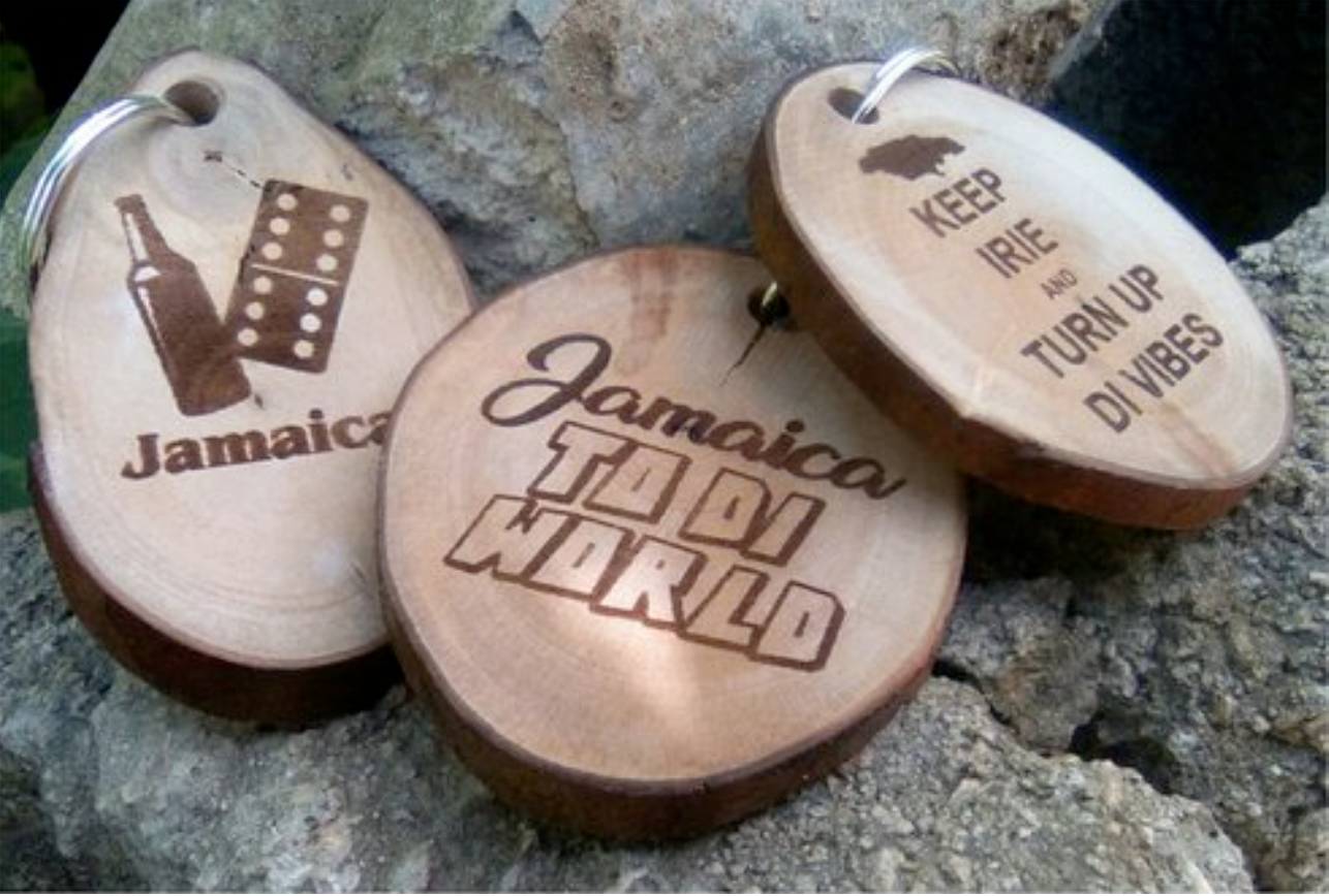 Jamaica Wooden Keyring
