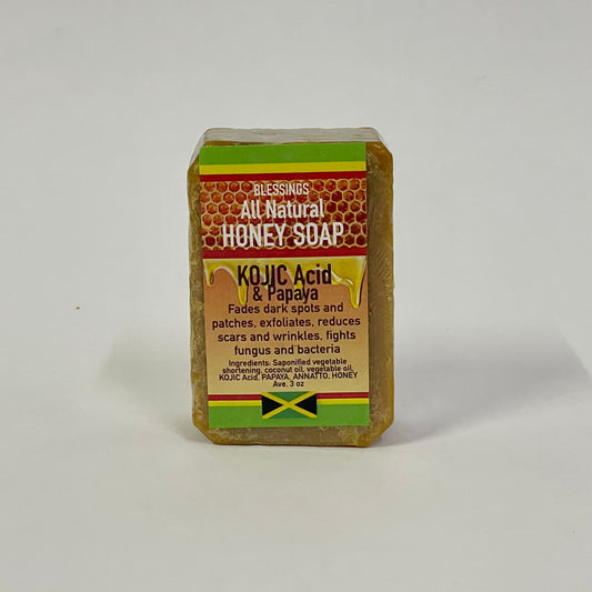 All Natural Honey Soap - Kojic & Papaya