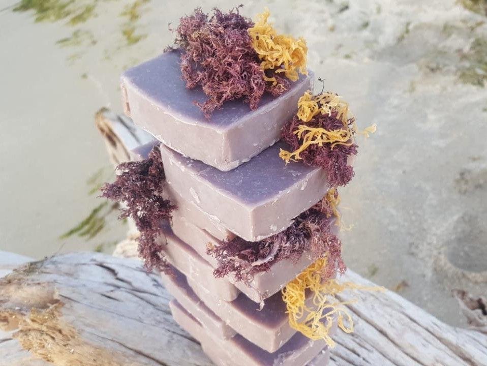 Purple Sea Moss Soap (Handmade, Vegan) - 1 Bar