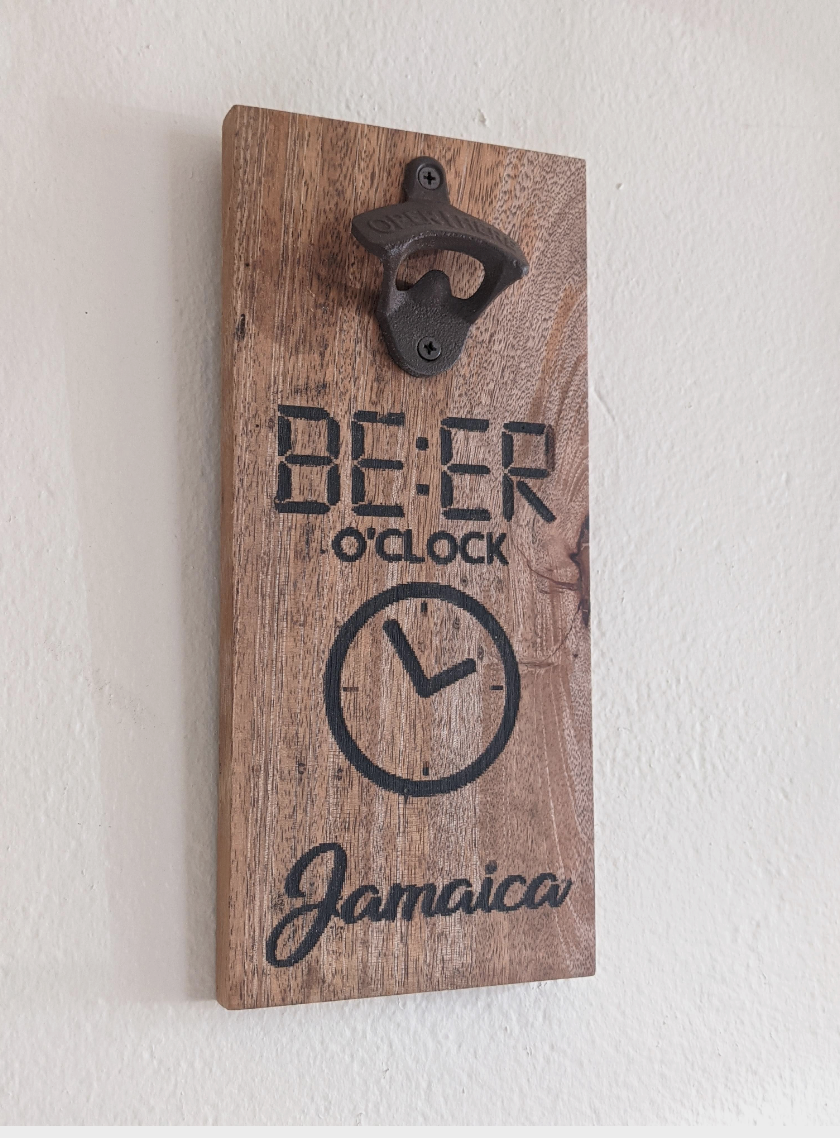 Jamaica Exotic Wood Beer Opener
