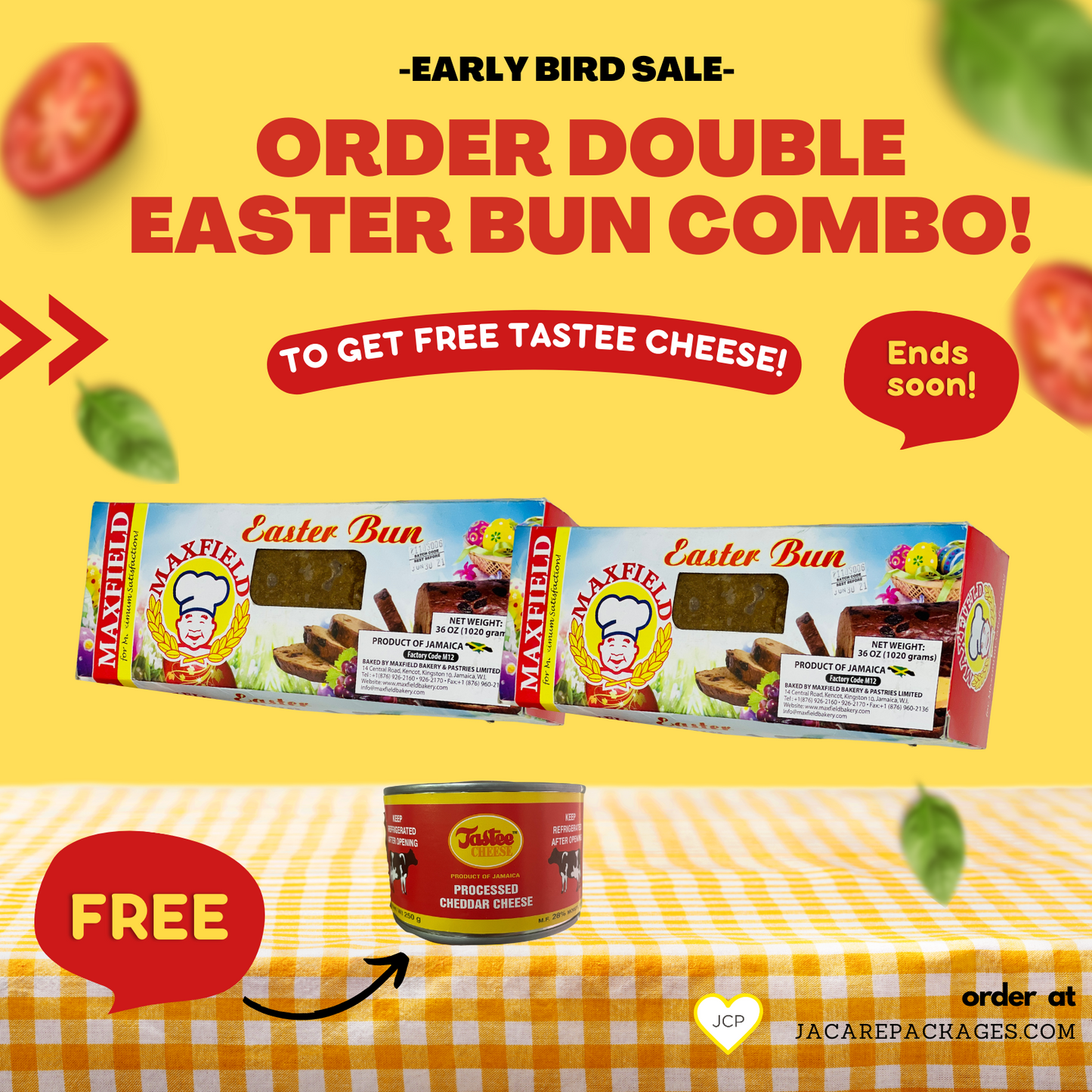 HTB Double Easter Bun + Free Tastee Cheese Combo