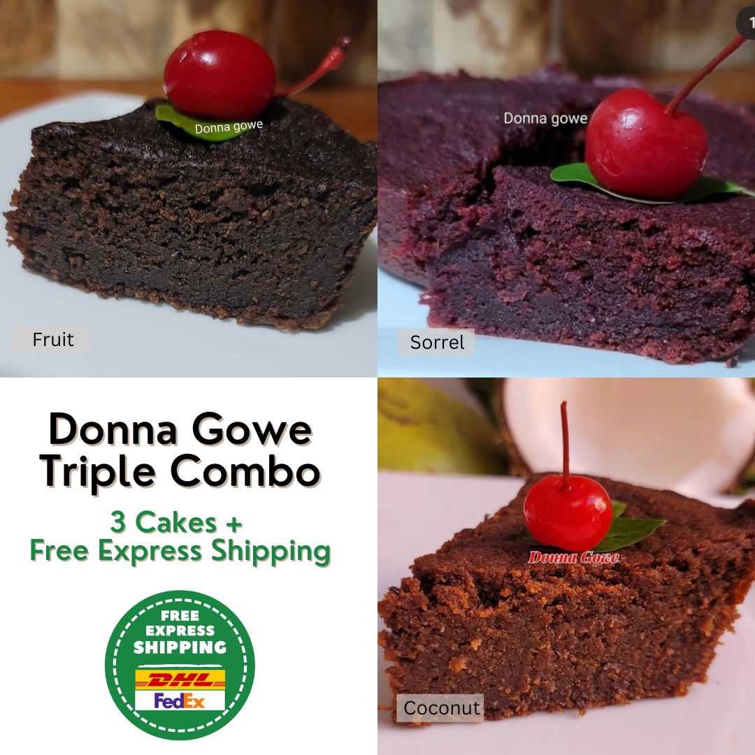 Donna Gowe Combo (3 x 1 LB Nyam Bad Cakes) - FREE Express Shipping